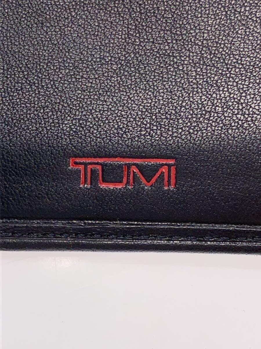 TUMI◆2つ折り財布/レザー/BLK/無地/メンズ_画像3