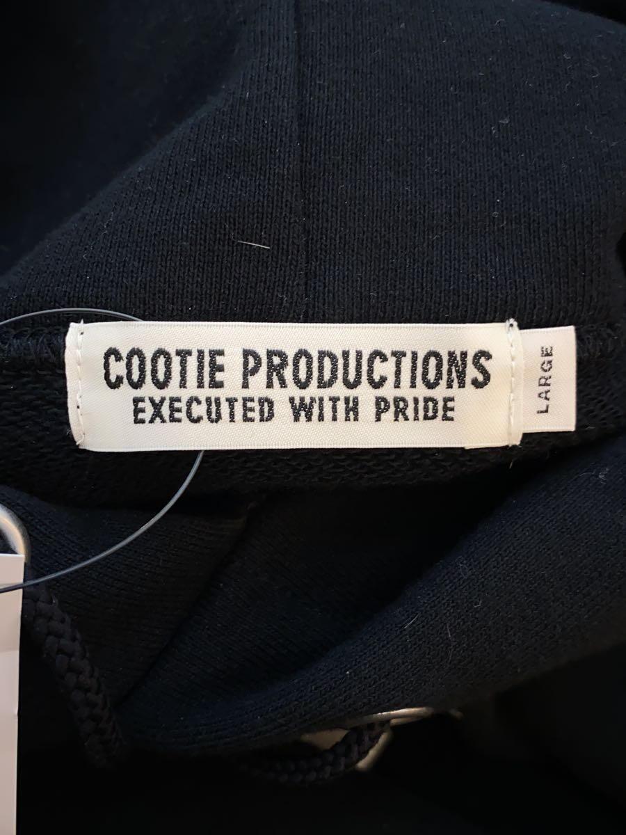 COOTIE◆Open End Yarn Print Sweat Hoodie/パーカー/L/コットン/BLK_画像3