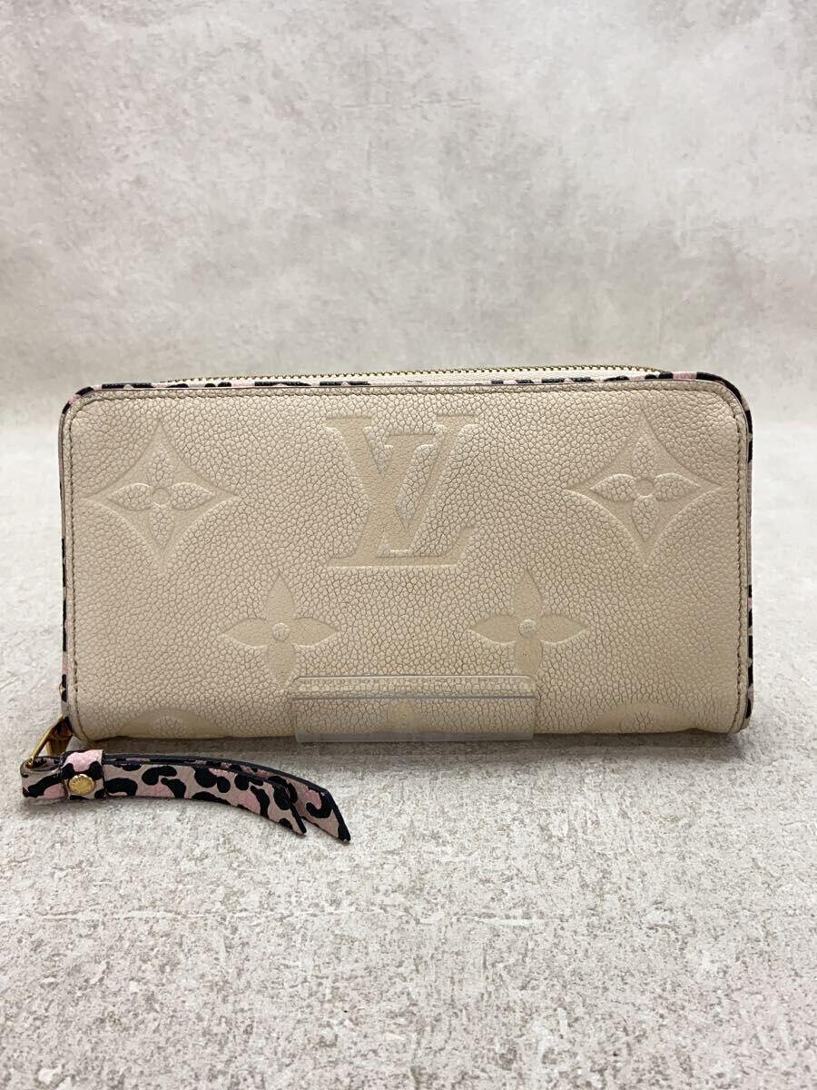 LOUIS VUITTON◆ジッピー・ウォレット_ワイルドアットハート_GRY/レザー/CRM/レディース_画像1