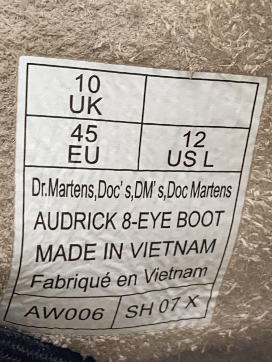 Dr.Martens◆audrick 8-eye boot/レースアップブーツ/UK10/アイボリー_画像5