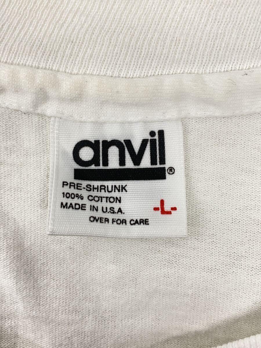 ANVIL◆Tシャツ/L/コットン/WHT/プリント_画像3