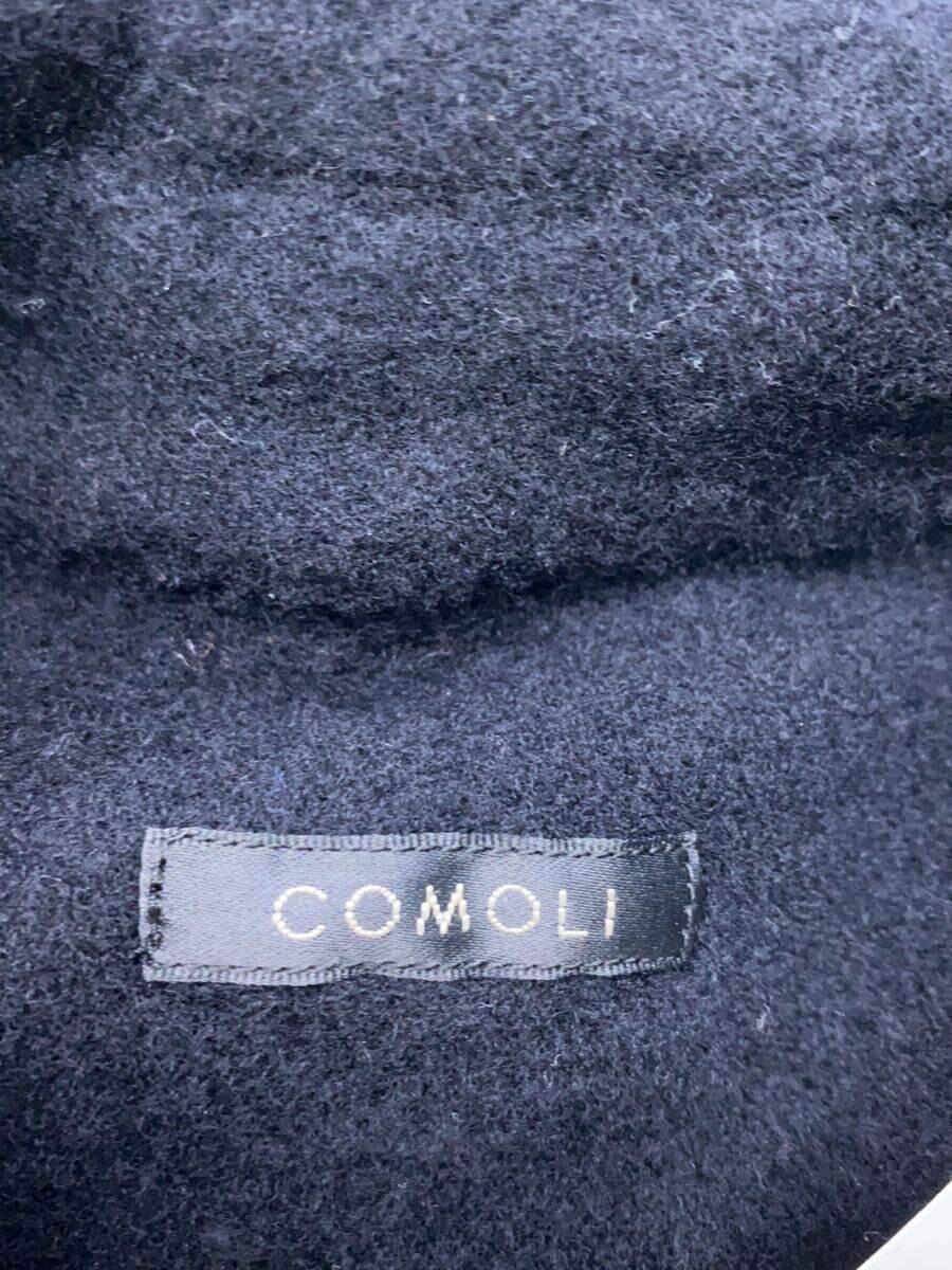 COMOLI◆セーター(薄手)/1/ウール/NVY/y03-02010/ウールハーフジップシャツ//_画像3
