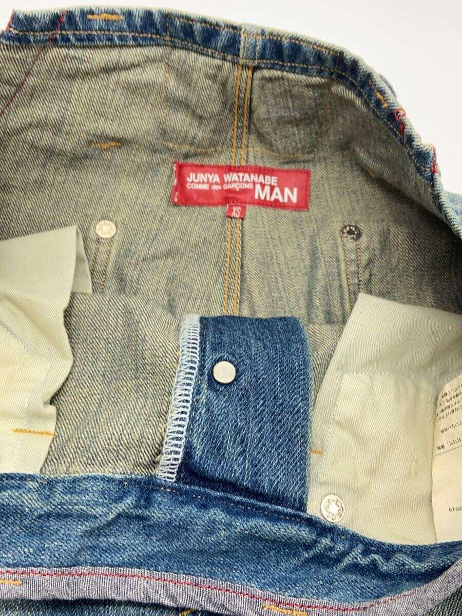 JUNYA WATANABE COMME des GARCONS MAN◆綿セルヴィッチデニムlevisオーバーオールカスタマイズ P202/XS/デニム/IDG/WD-P202//_画像3