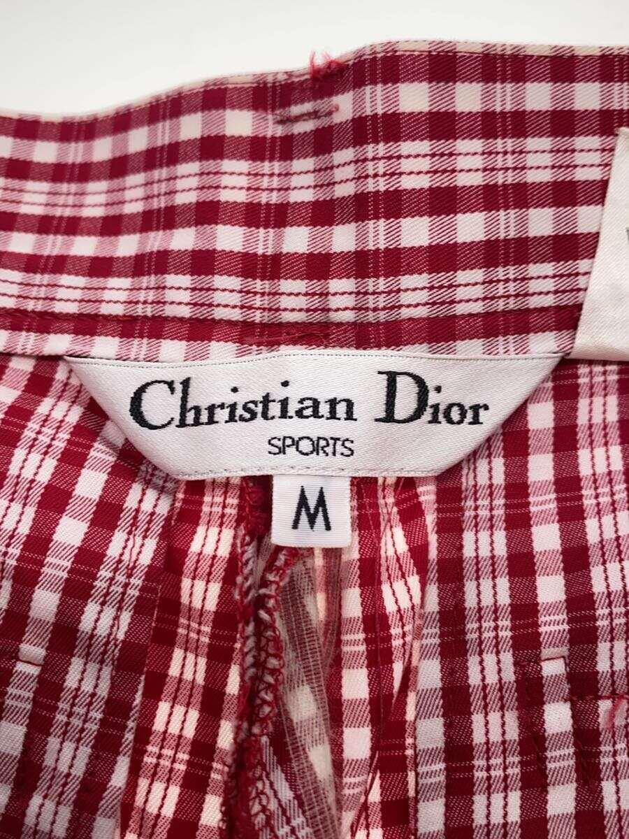 Christian Dior◆ショートパンツ/M/61cm/コットン/レッド/チェック/Y-TK03//_画像4