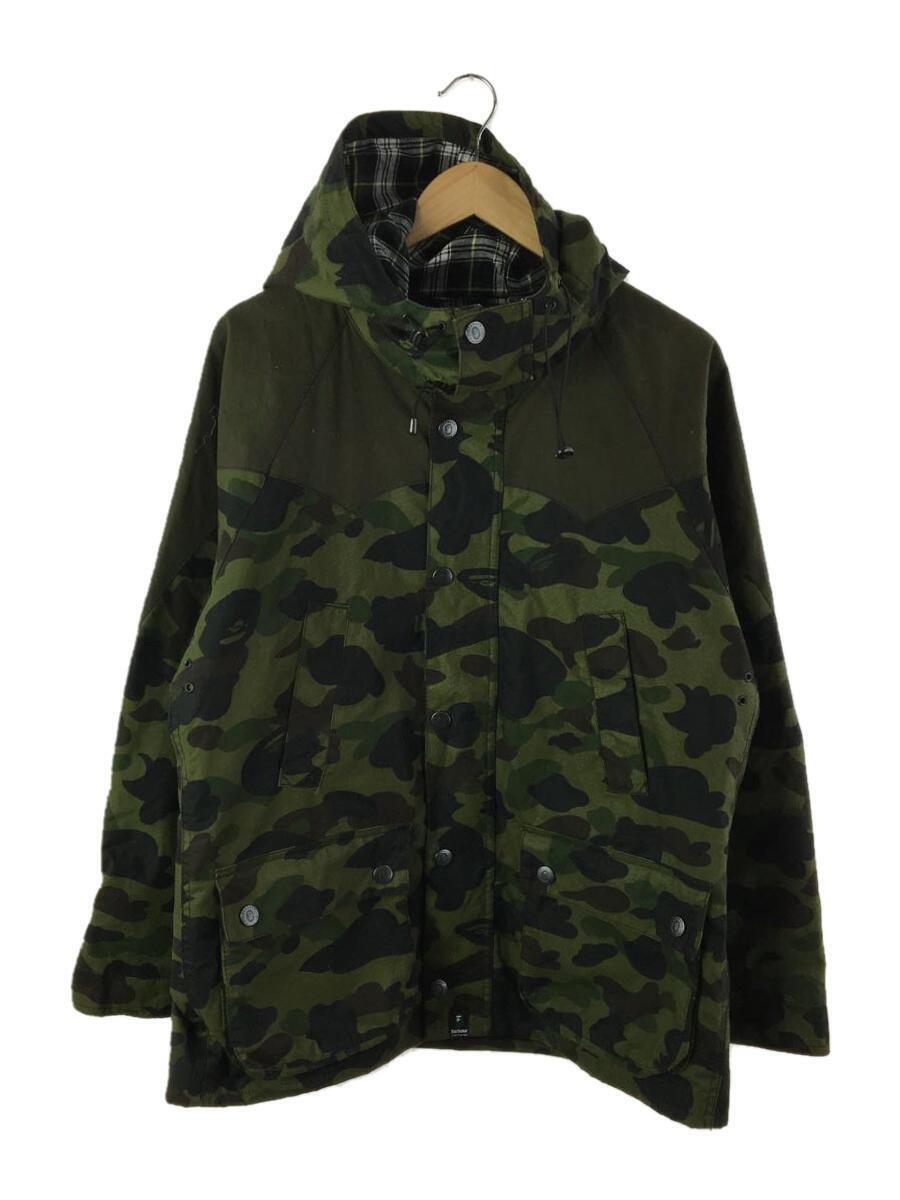 Barbour◆×A BATHING APE×/マウンテンパーカ/L/コットン/GRN/カモフラ/MWX1894OL31_画像1