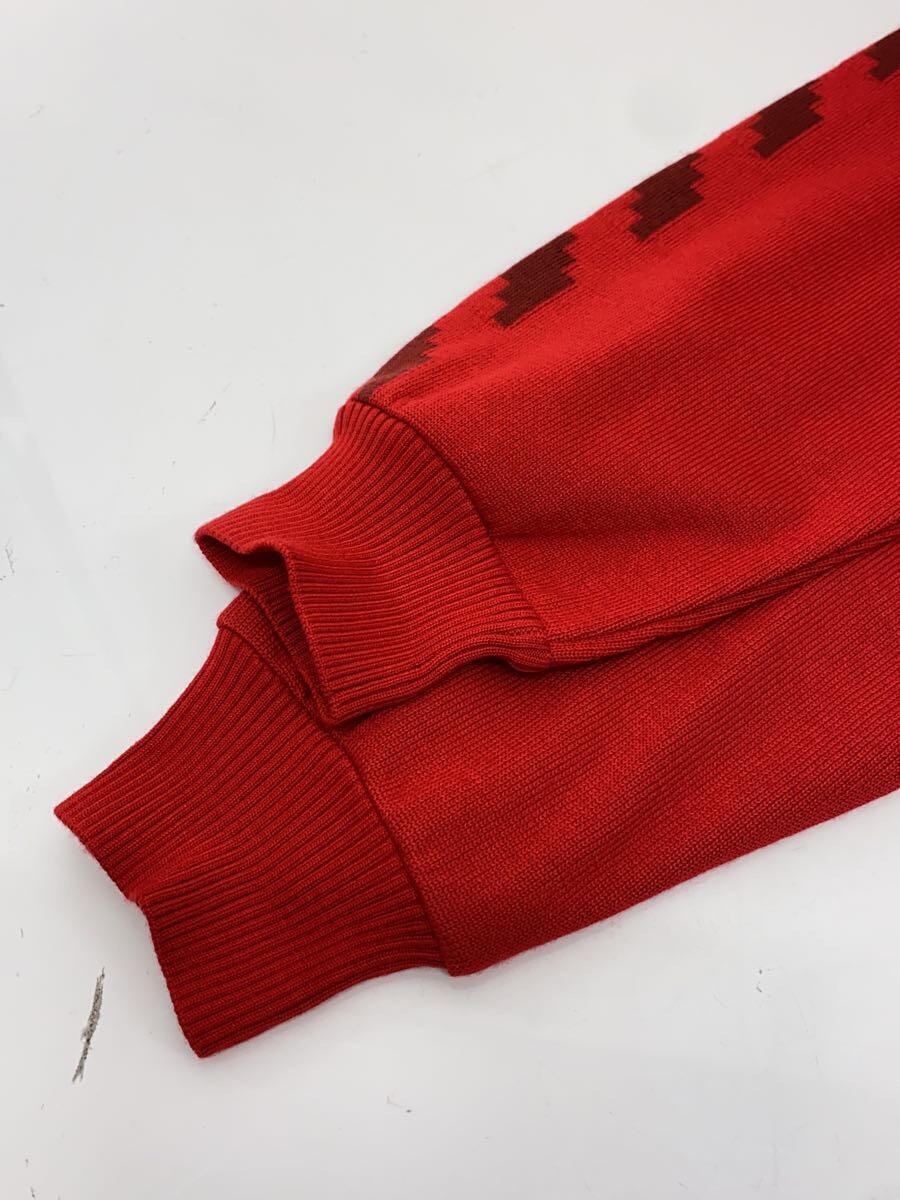 Munsingwear◆セーター(薄手)/L/ウール/RED/総柄_画像5