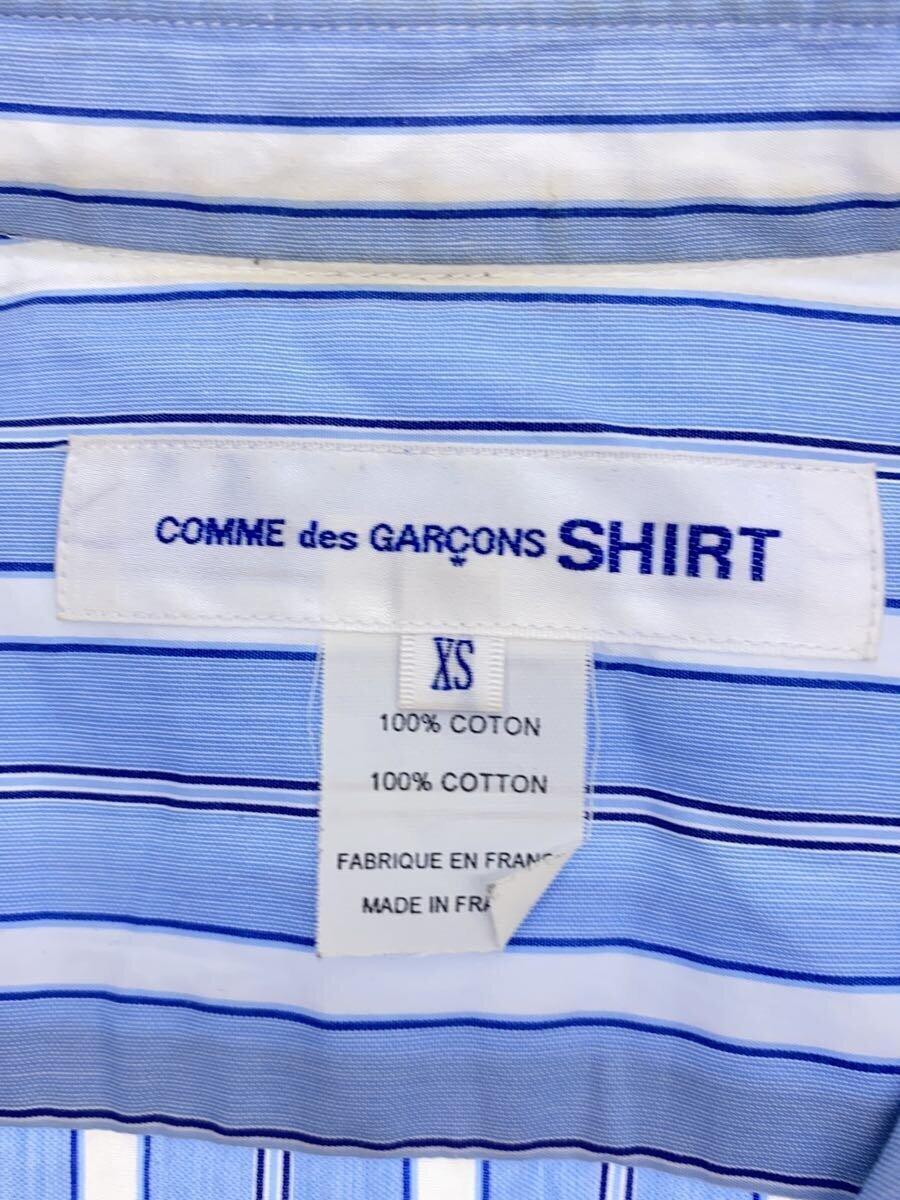 COMME des GARCONS SHIRT◆袖切替/長袖シャツ/XS/コットン/BLU/ストライプ/S28051//_画像3