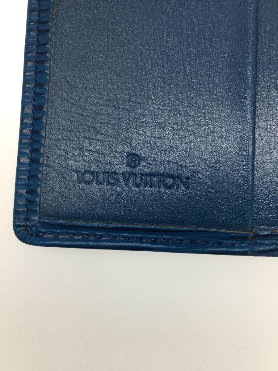 LOUIS VUITTON◆アジェンダポッシュ/エピ/手帳カバー/レザー/BLU/メンズ/R20525//_画像3