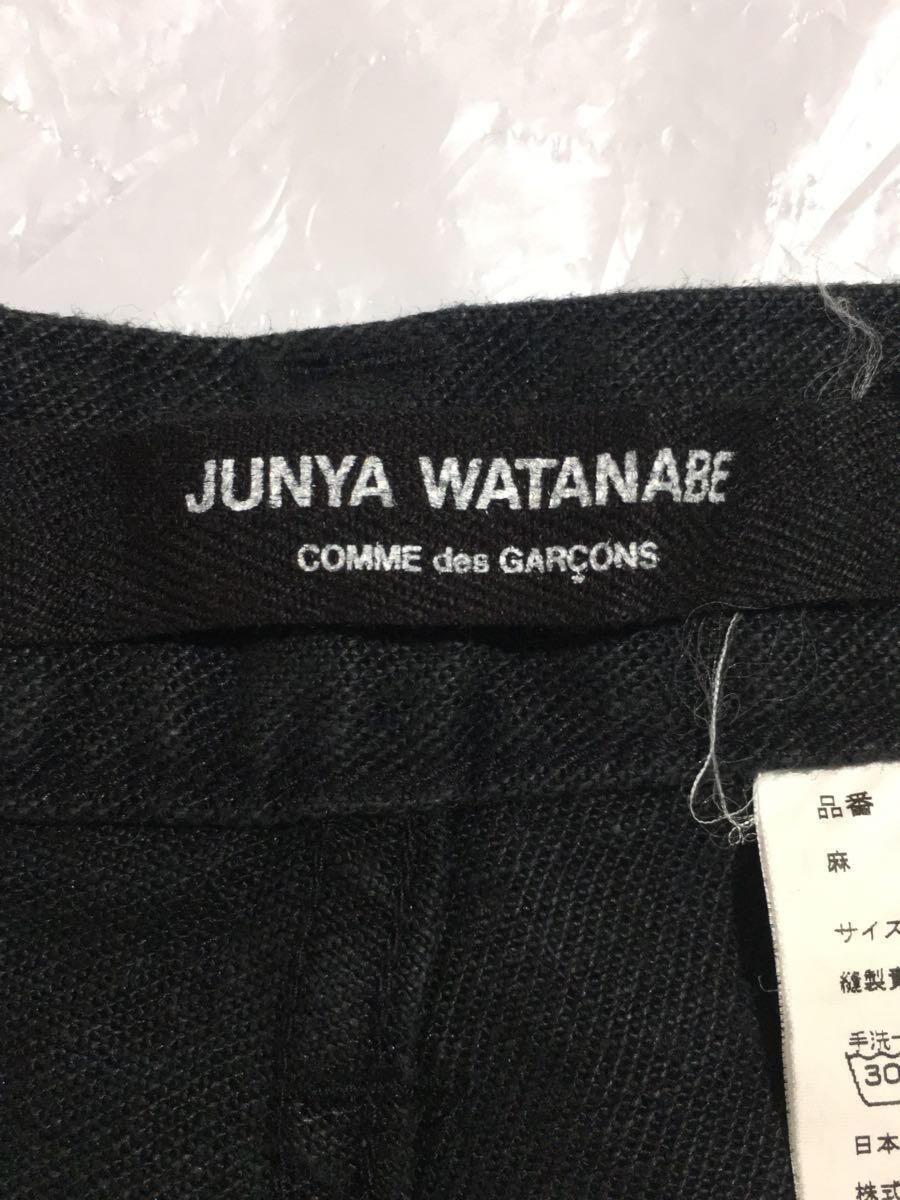 JUNYA WATANABE COMME des GARCONS◆サルエルパンツ/S/リネン/ブラック/無地/JO-P037_画像4