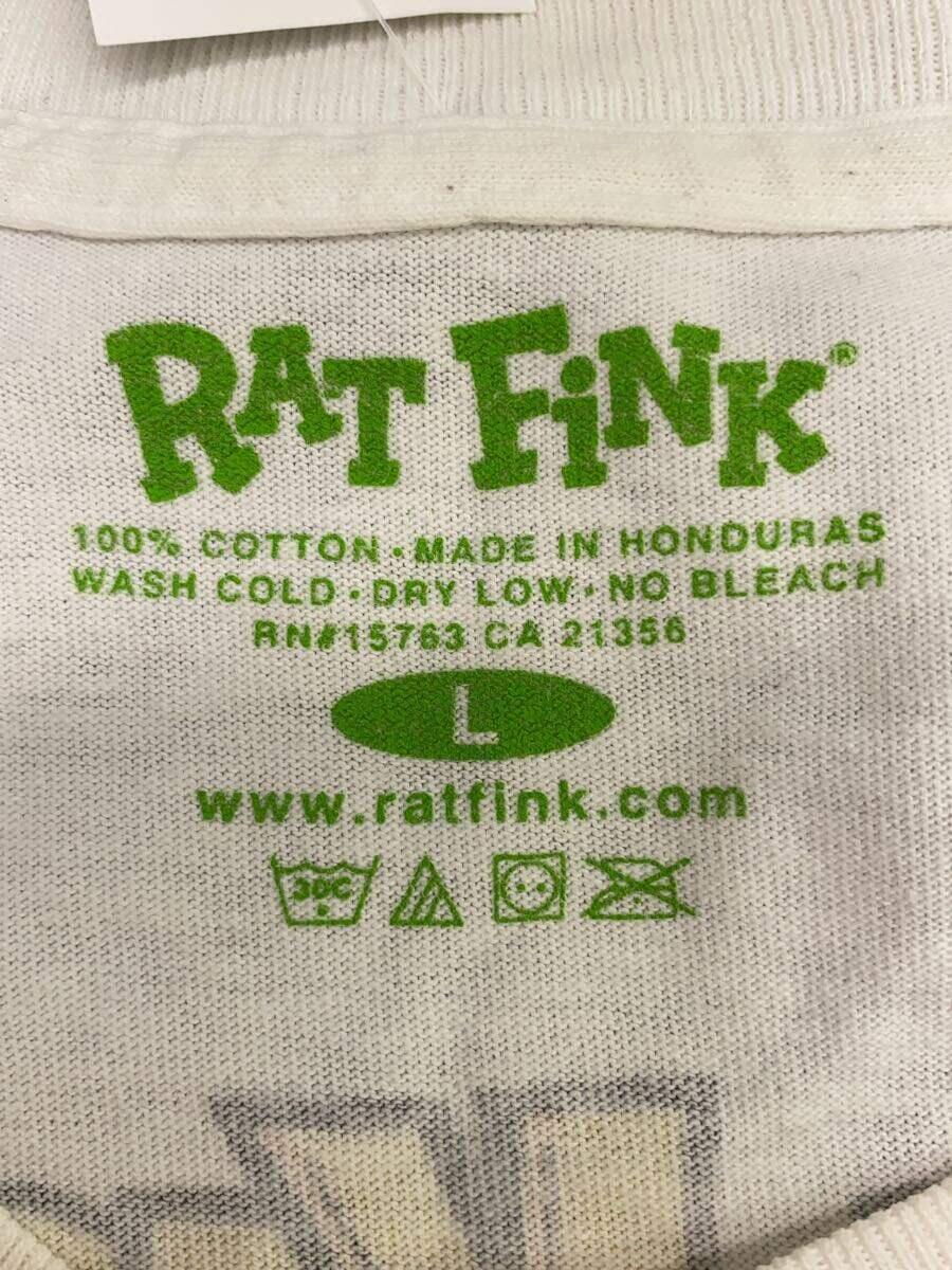 08年/RAT FINK/Tシャツ/L/コットン/WHT/無地_画像3