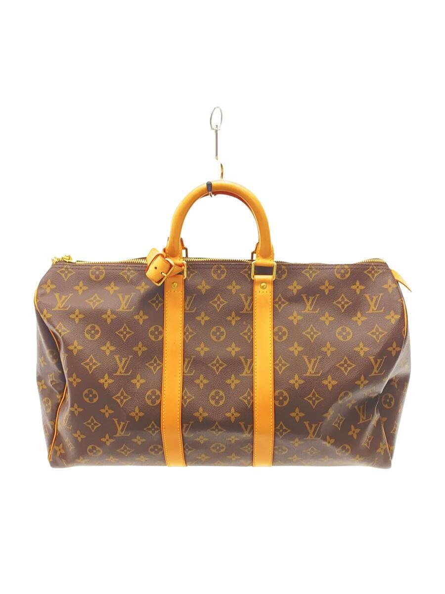 LOUIS VUITTON◆キーポル50_モノグラム・キャンバス_BRW/PVC/BRW_画像1