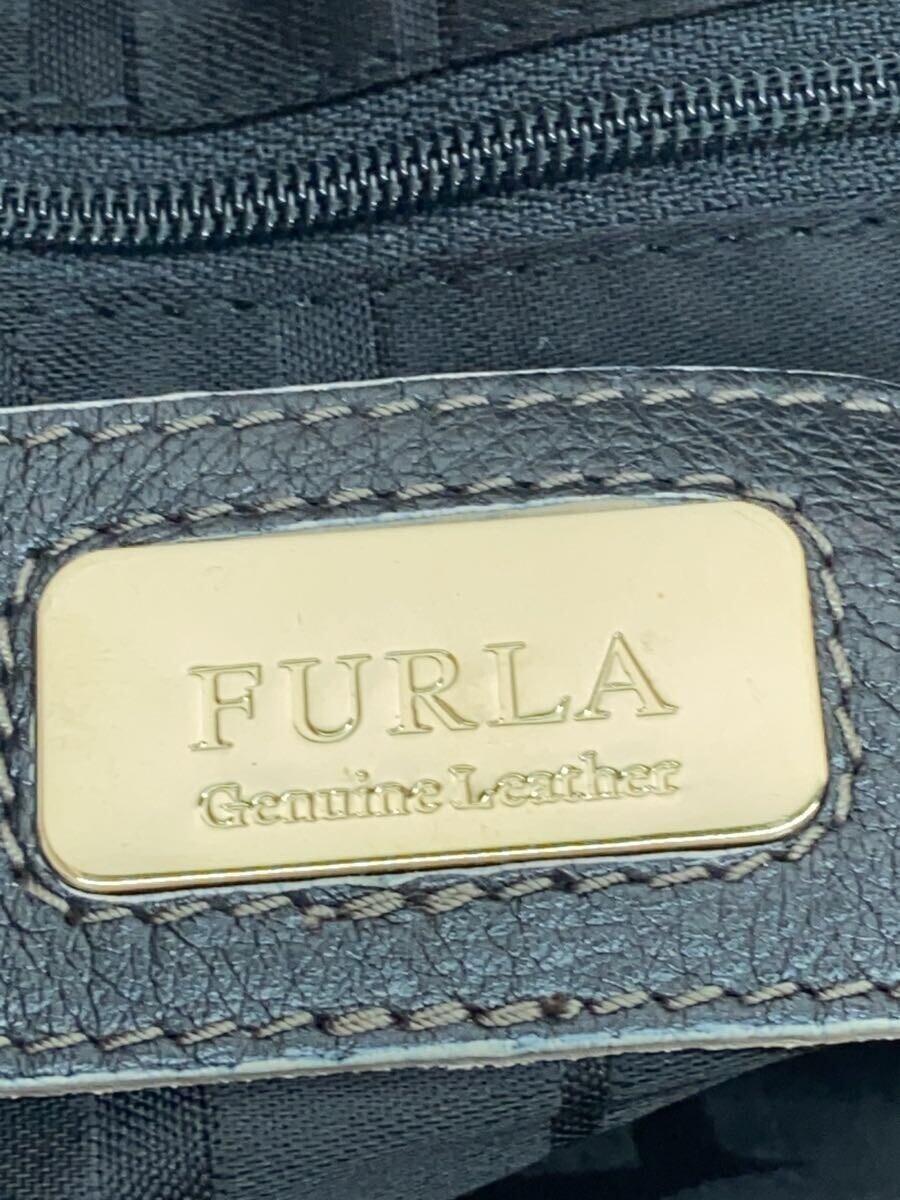 FURLA◆ショルダーバッグ/レザー/BLK_画像5