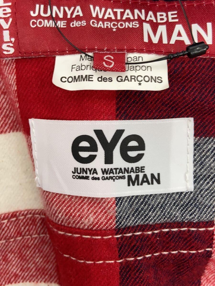 eYe COMME des GARCONS JUNYA WATANABE MAN◆レザージャケット・ブルゾン/S/牛革/BLK/無地/WH-J905_画像4