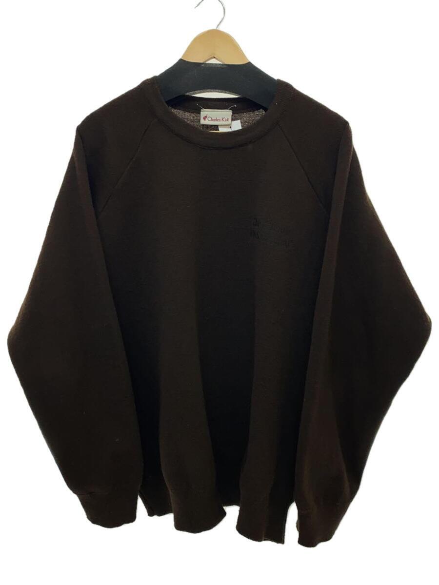 ENNOY◆22AW/ROUND NECK PULLOVER/セーター(薄手)/L/アクリル/BRW_画像1