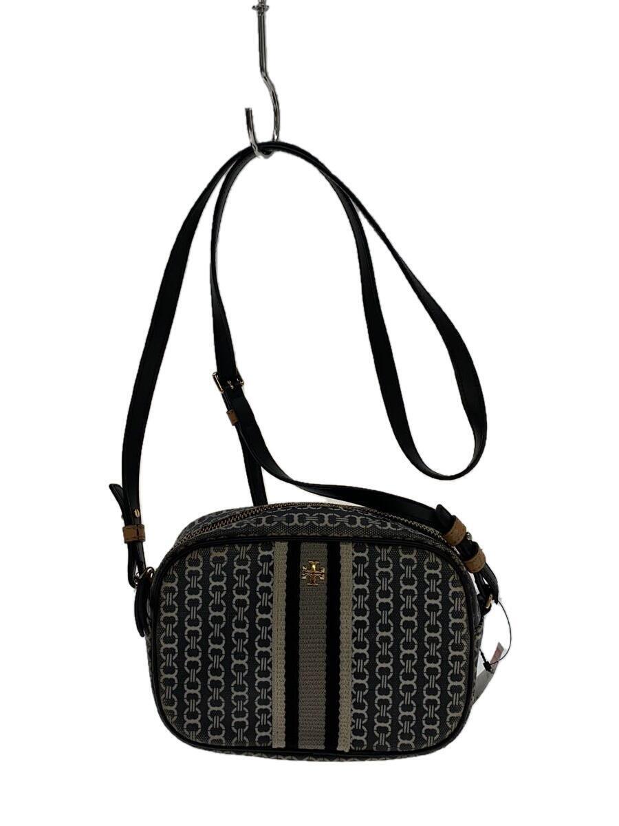 TORY BURCH◆ショルダーバッグ/-/BLK/無地/10008691 07-19/使用感有_画像1