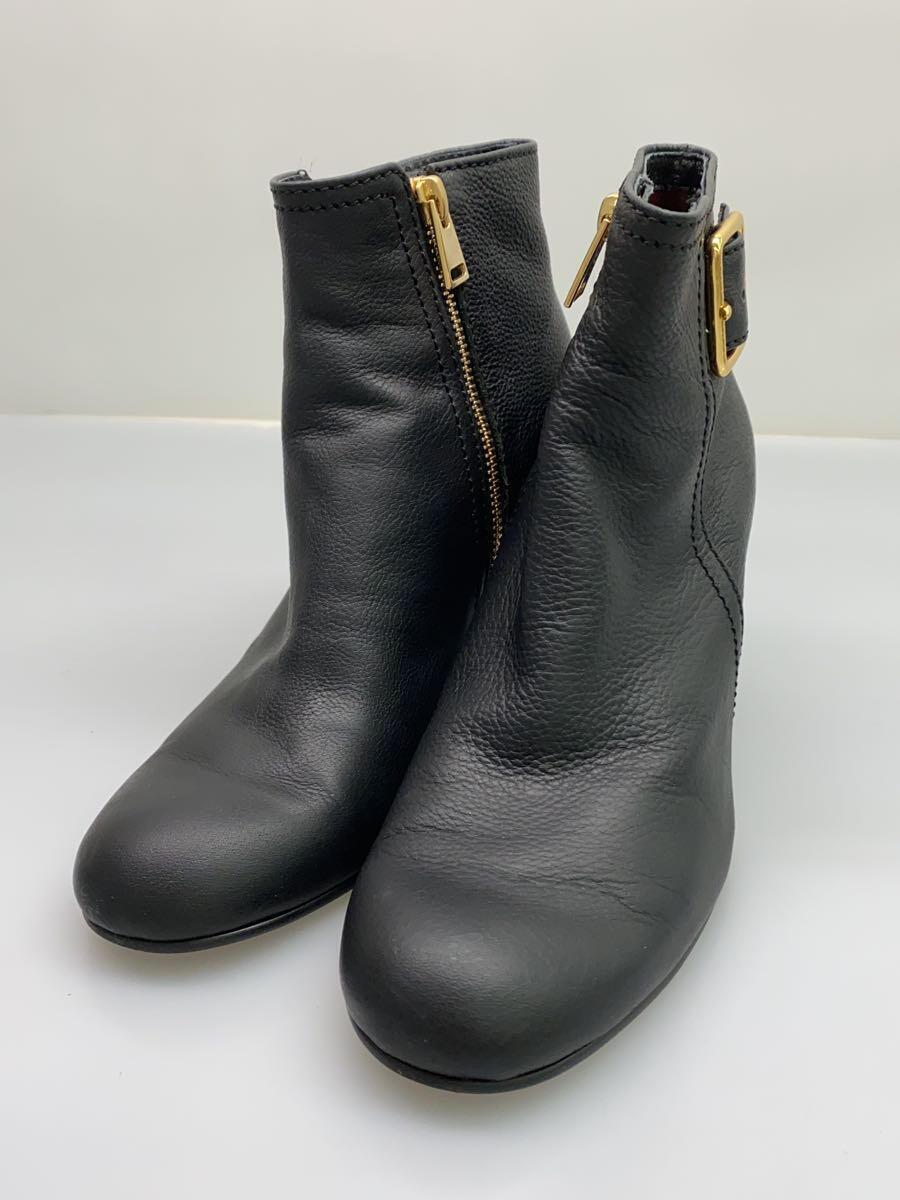 BLUE LABEL CRESTBRIDGE◆ショートブーツ/24cm/BLK/レザー_画像2