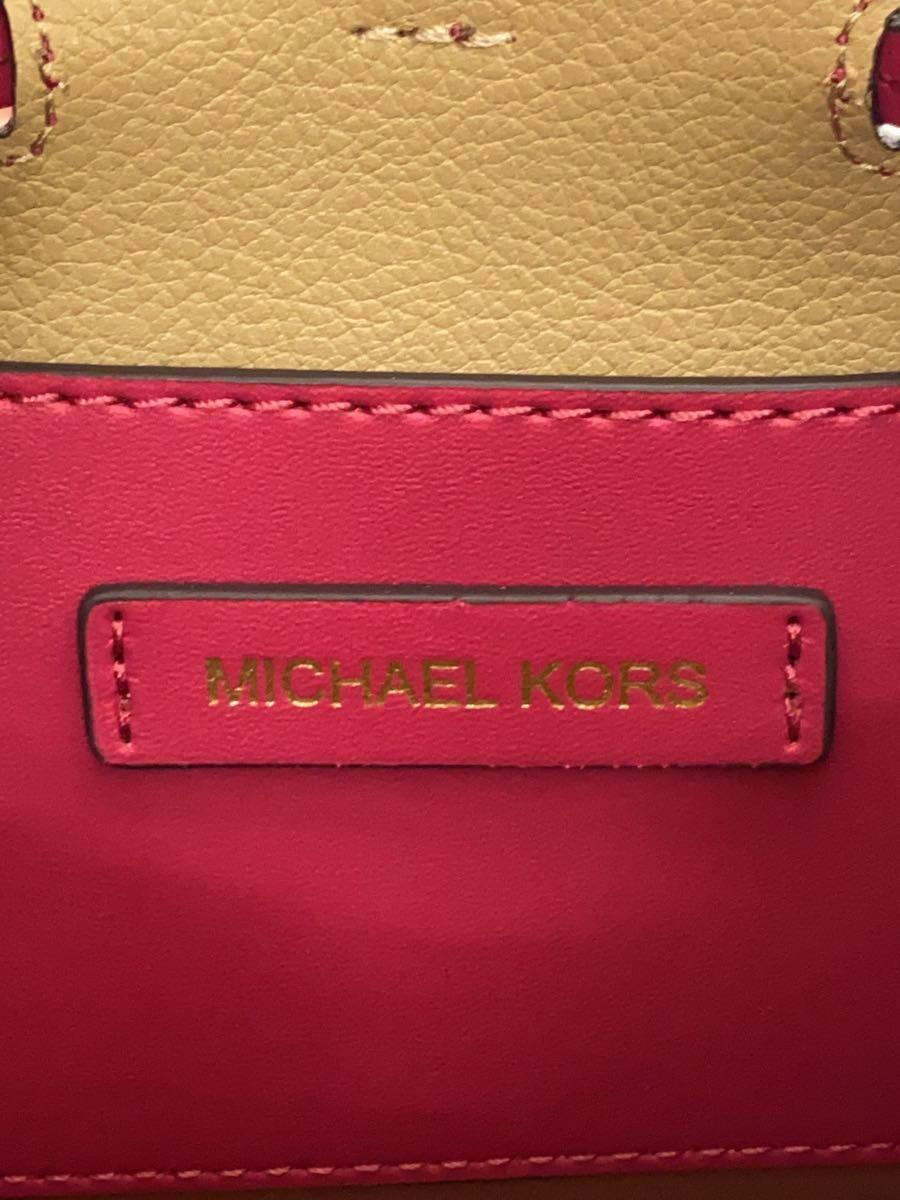 MICHAEL KORS◆ショルダーバッグ/レザー/PNK/無地_画像5