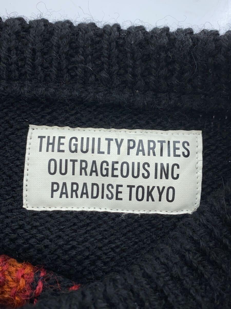 The Guilty Parties◆17FW/FIRE GIRL INTARSIA SWATER/ニットセーター/S/ウール/BLK_画像3