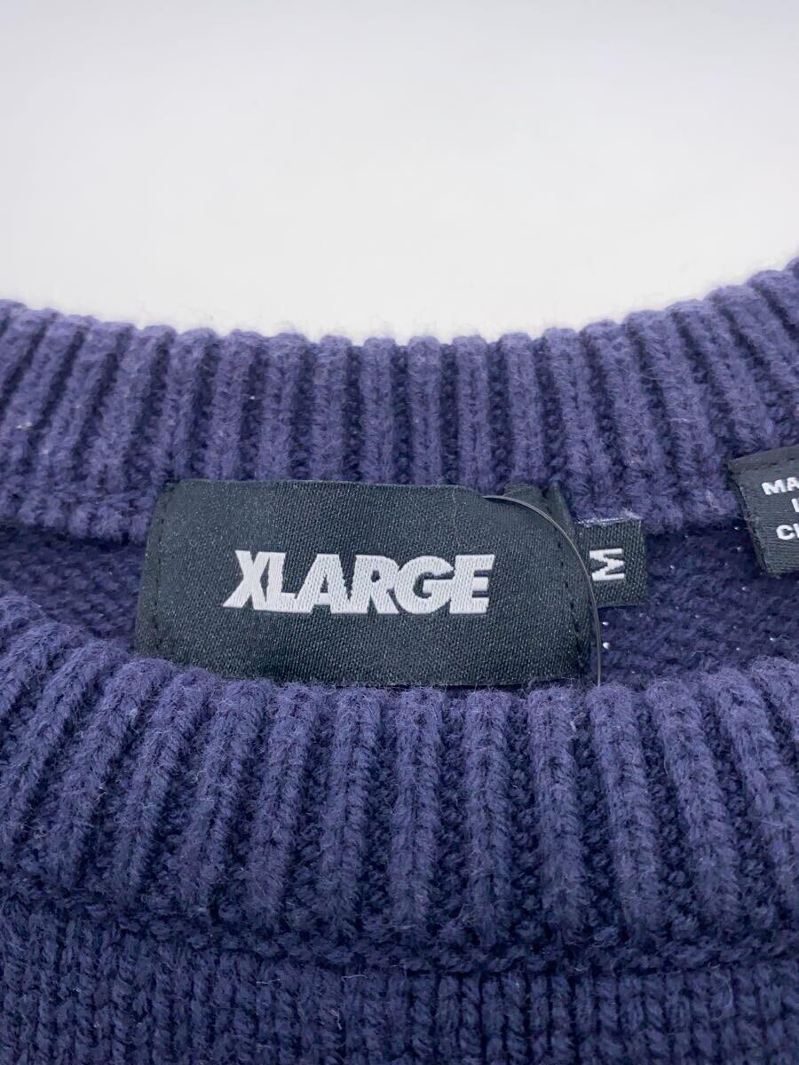 X-LARGE◆セーター(厚手)/M/コットン/NVY/101214015003_画像3