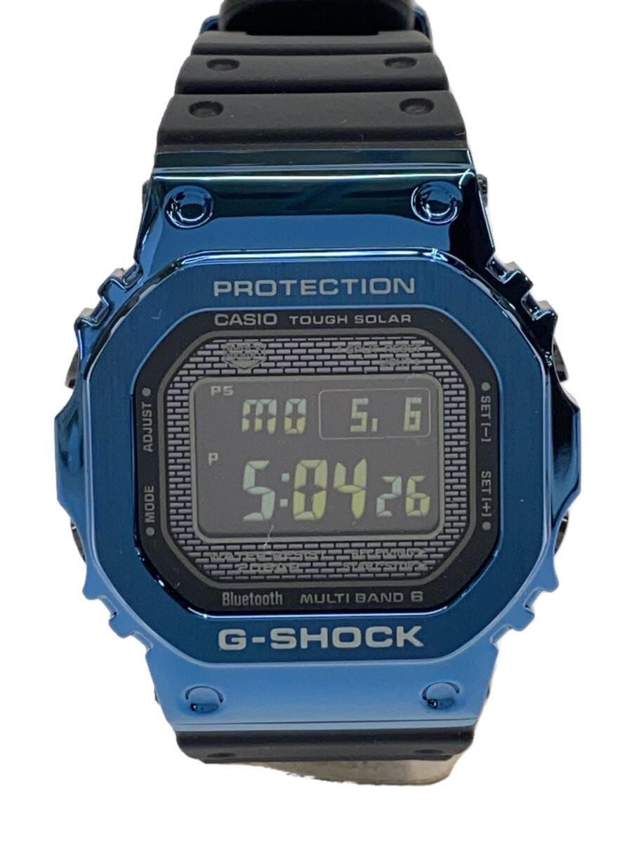 CASIO◆ソーラー腕時計・G-SHOCK/デジタル/BLU_画像1