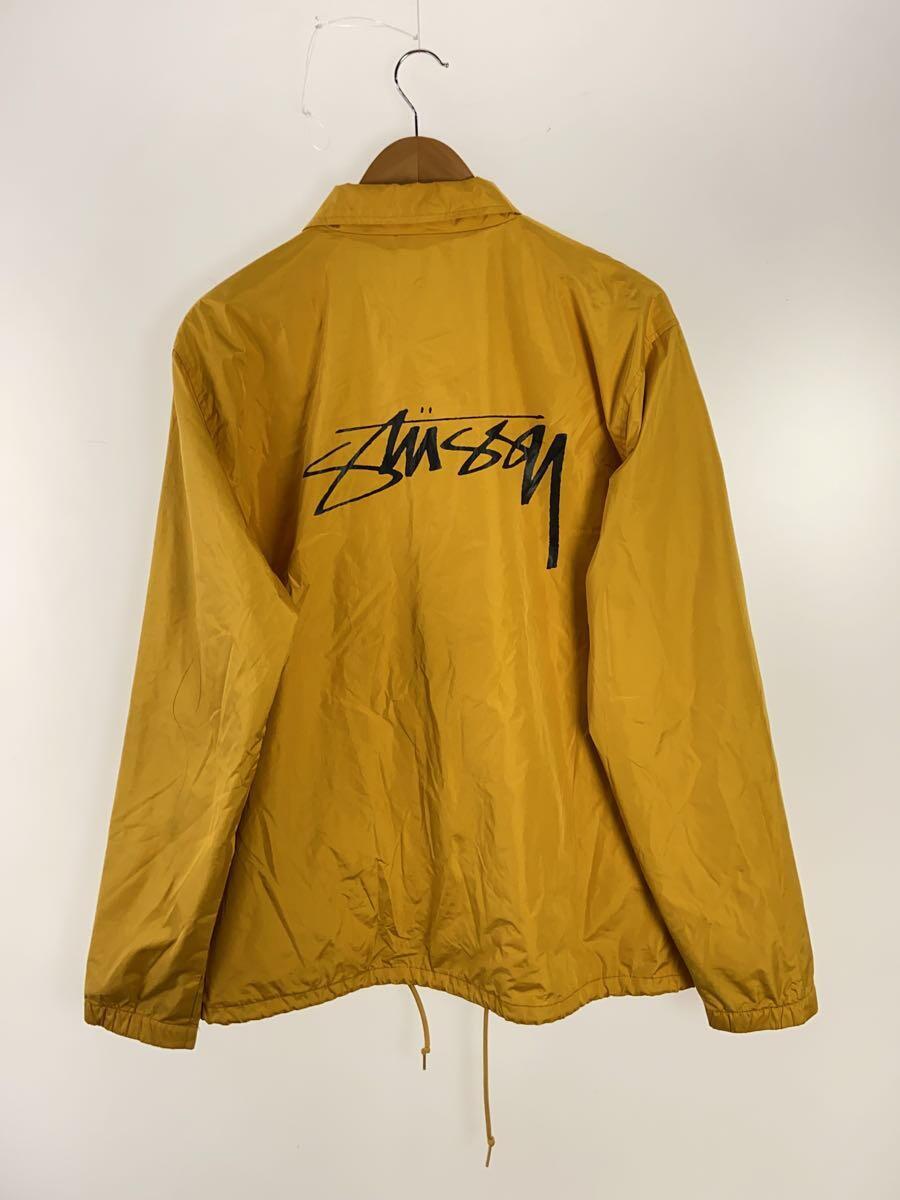 STUSSY◆ナイロンジャケット/L/ポリエステル/YLW/無地_画像2