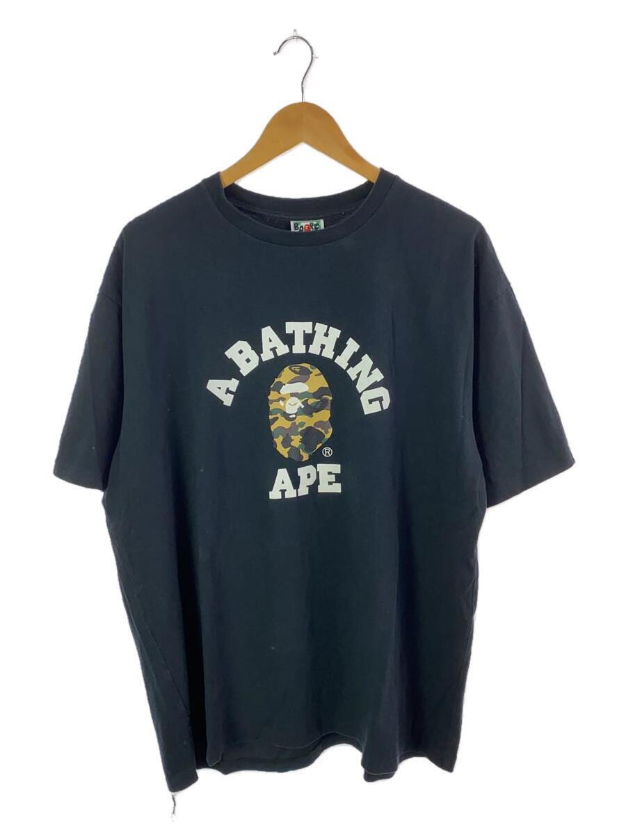 A BATHING APE◆Tシャツ/3L/コットン/BLK_画像1