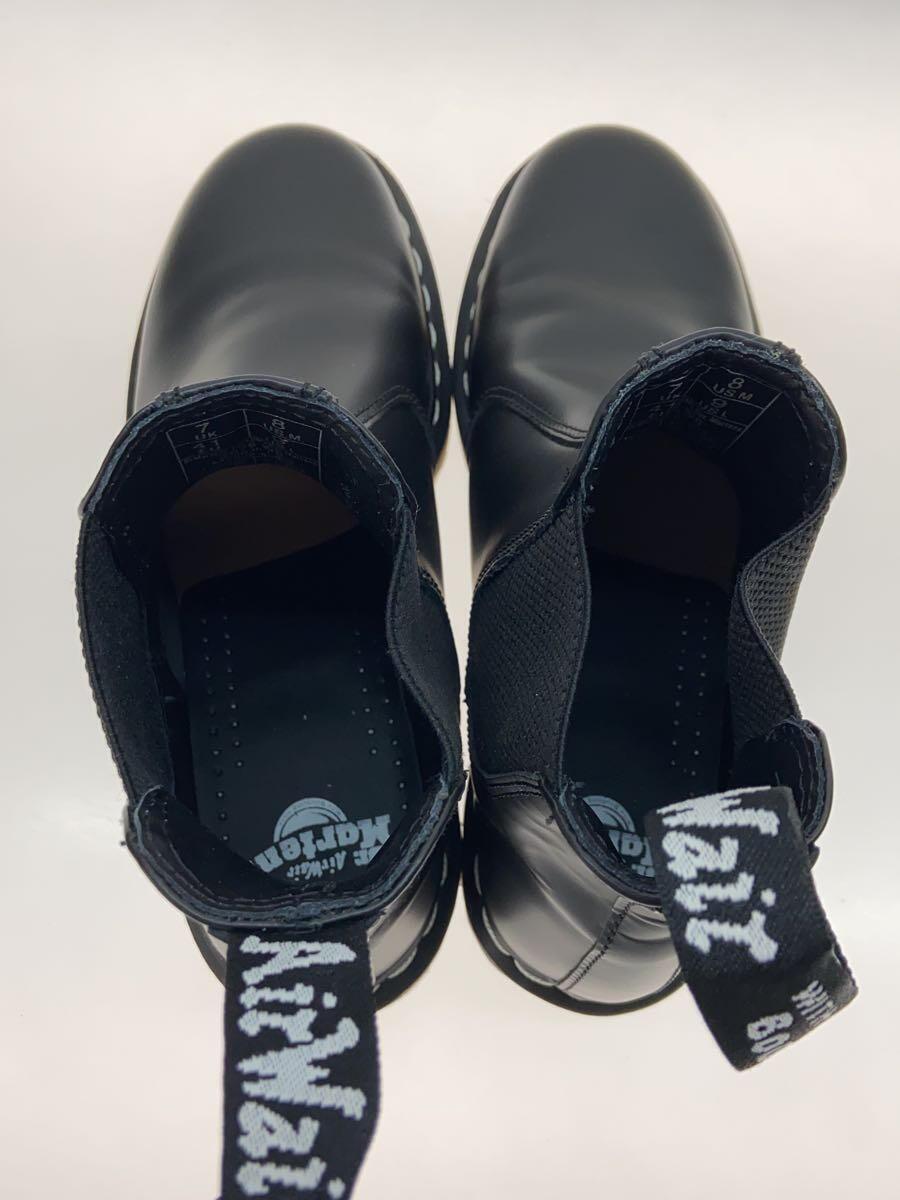 Dr.Martens◆サイドゴアブーツ/UK7/BLK/レザー/2976/WHITE STITCH チェルシーブーツ_画像3