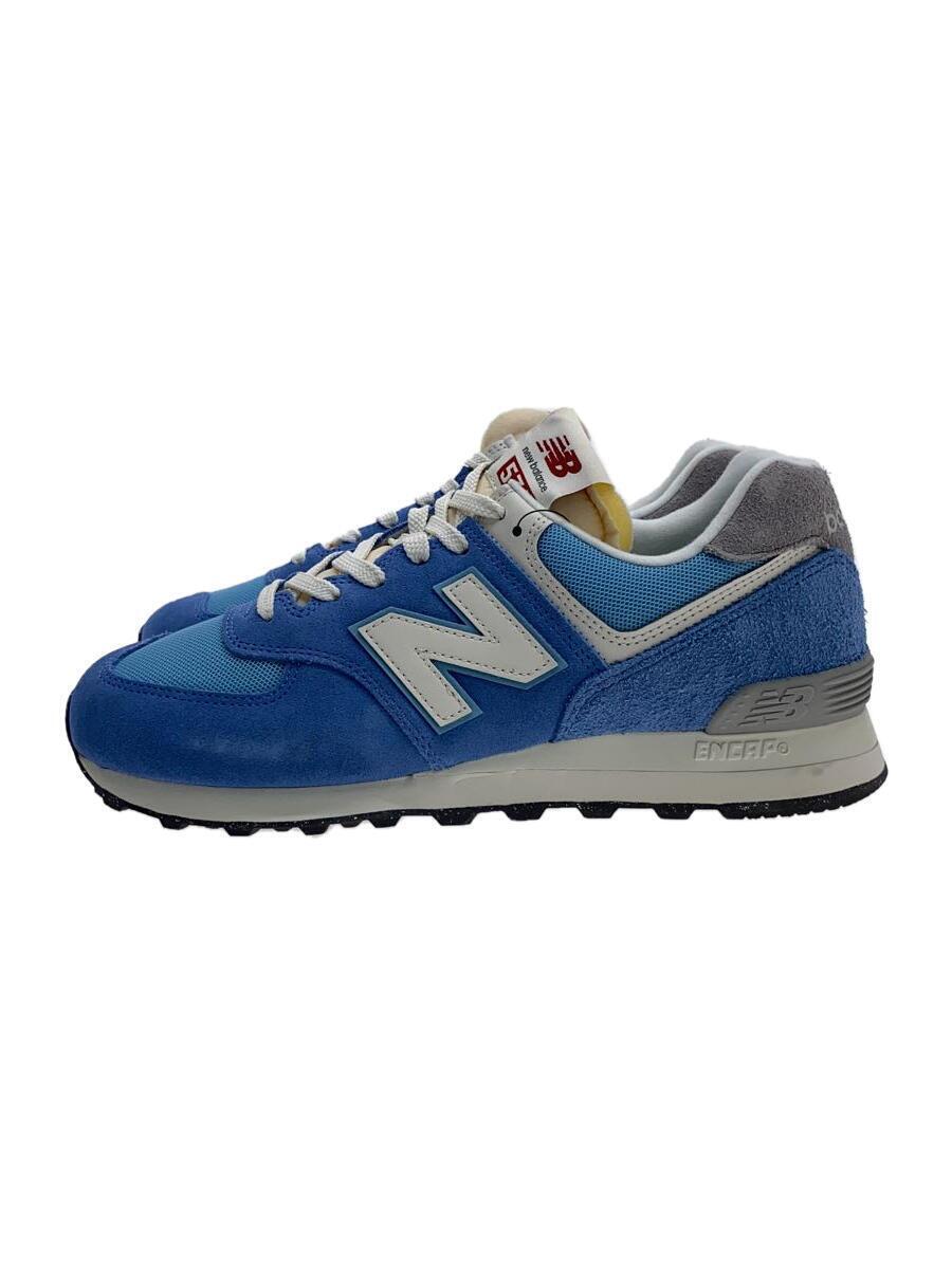 NEW BALANCE◆ローカットスニーカー/26cm/BLU/スウェード/u574rca_画像1