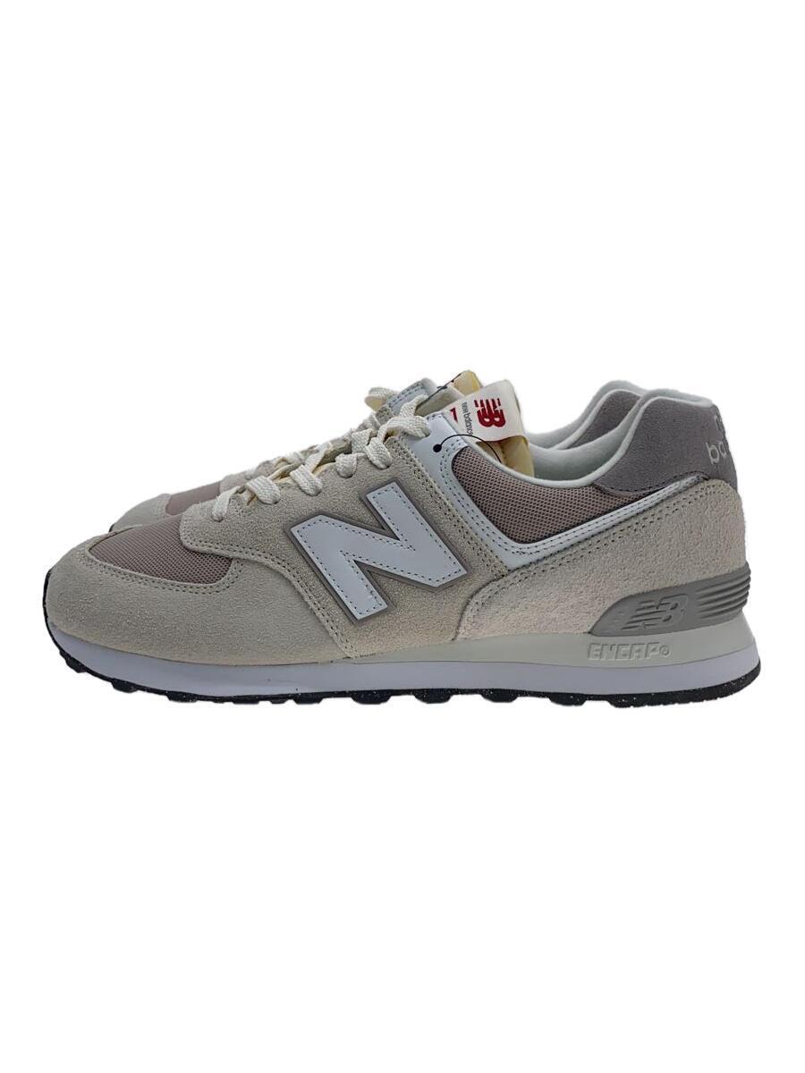 NEW BALANCE◆ローカットスニーカー/28cm/WHT/スウェード/u574rcd_画像1