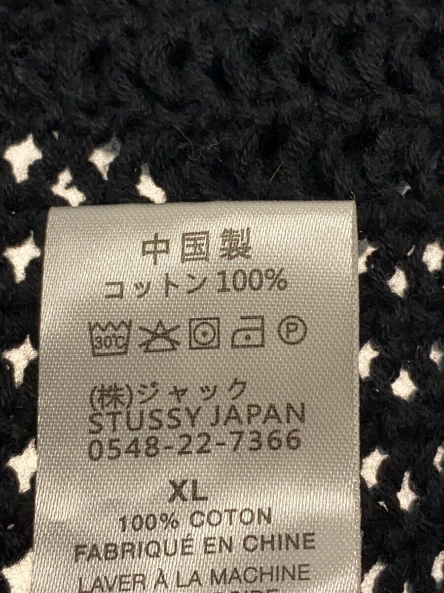 STUSSY◆半袖セーター(厚手)/XL/コットン/BLK_画像4