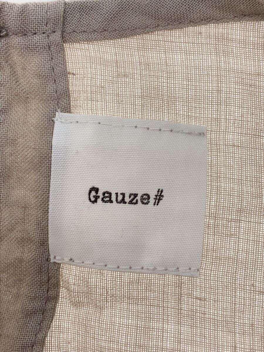 Gauze#◆ノースリーブワンピース/FREE/リネン/BEG/無地_画像3