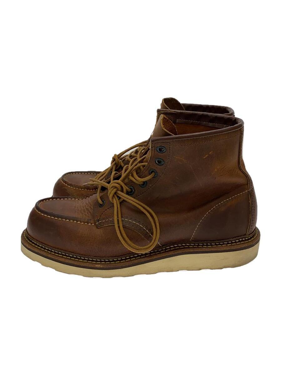 RED WING◆6 CLASSIC MOC/ブーツ/US7.5/BRW/レザー/1907/使用感有_画像1