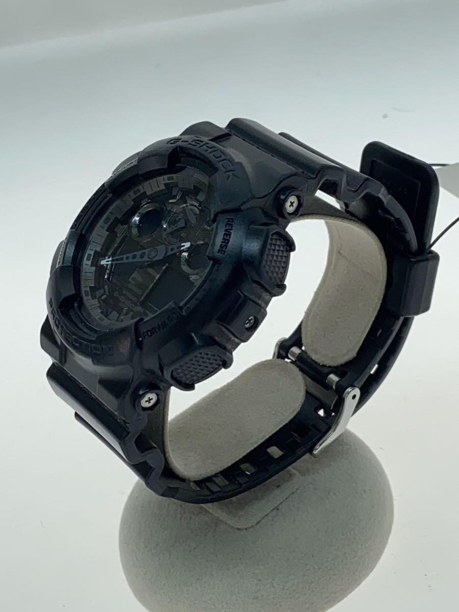 CASIO◆クォーツ腕時計・G-SHOCK/デジアナ/BLK/GA-100CF-1AJF_画像2