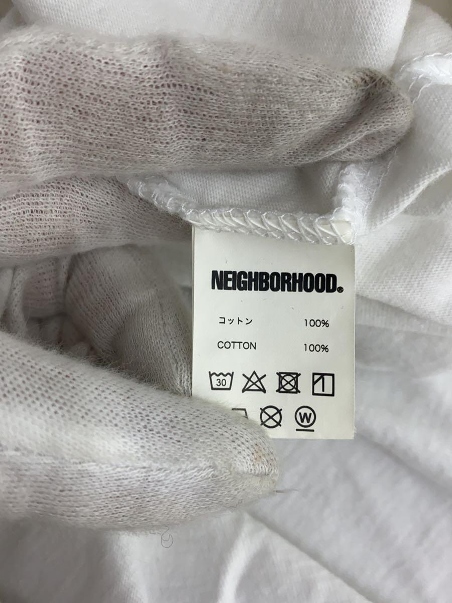 NEIGHBORHOOD◆2022SS/NBHDロゴ/長袖Tシャツ/S/コットン/WHT_画像4