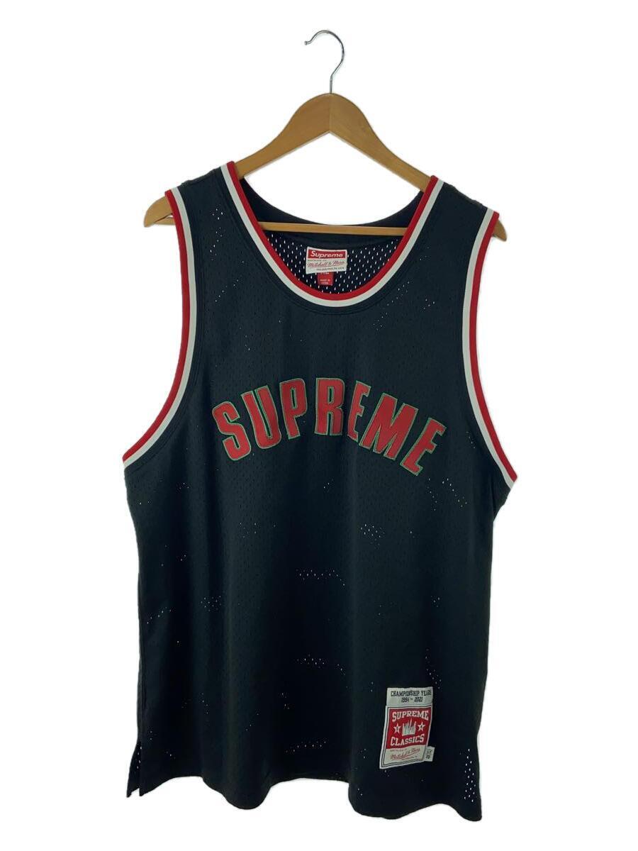 Supreme◆タンクトップ/XL/ポリエステル/BLK/Mitchell & Ness Basketball Jersey//_画像1