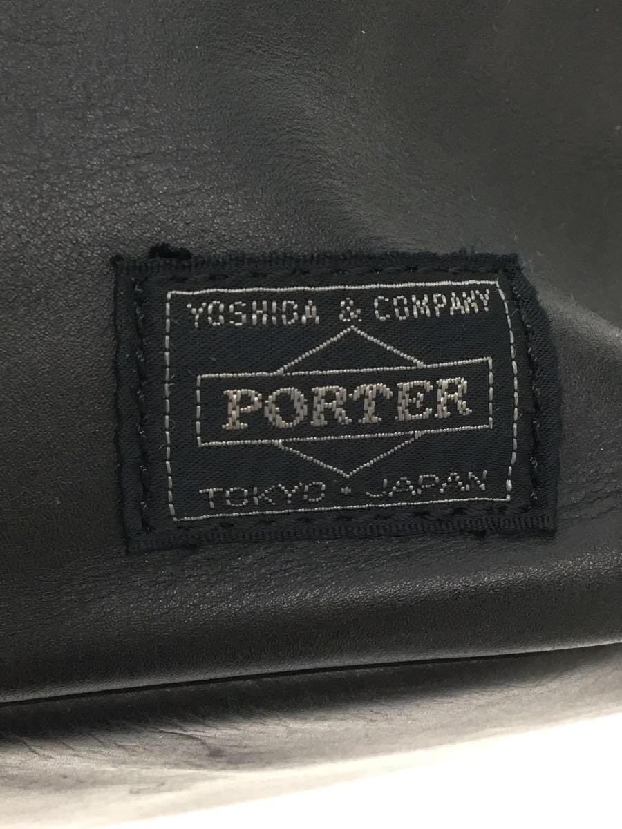 PORTER◆トートバッグ/レザー/ブラック//_画像5