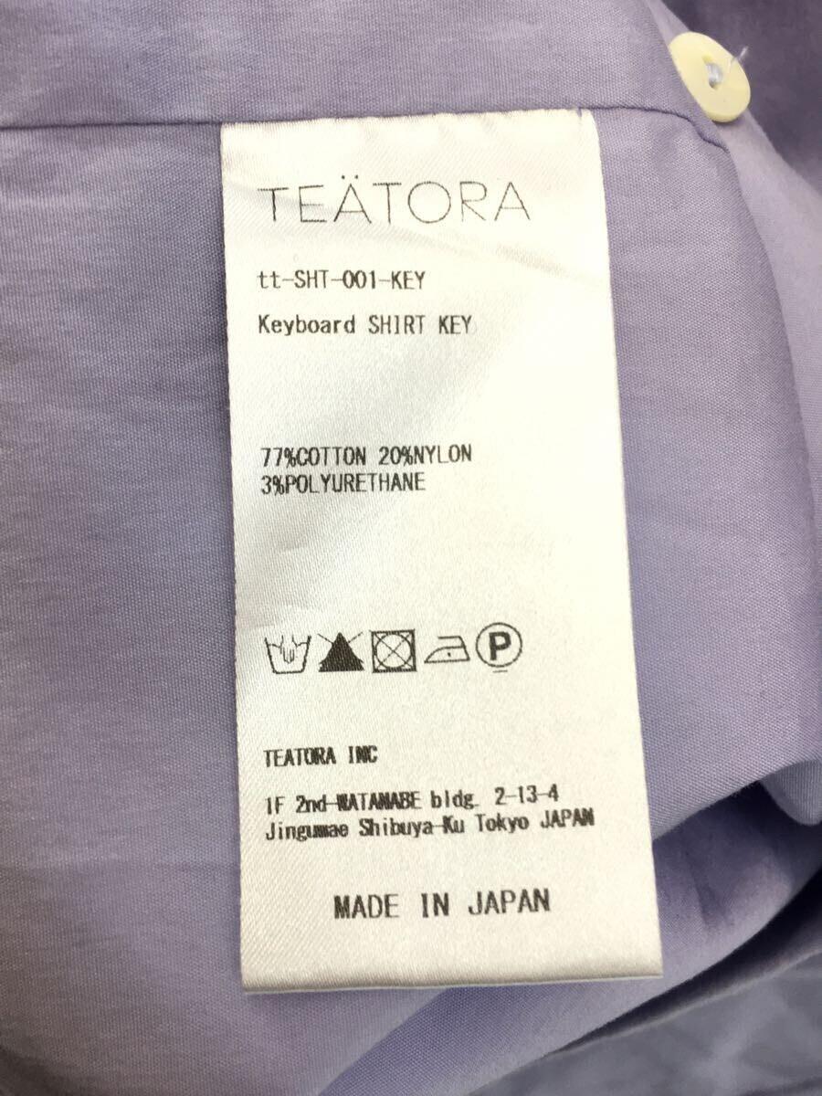 TEATORA◆Keyboard Shirt/長袖シャツ/3/コットン/BLU/無地//_画像4