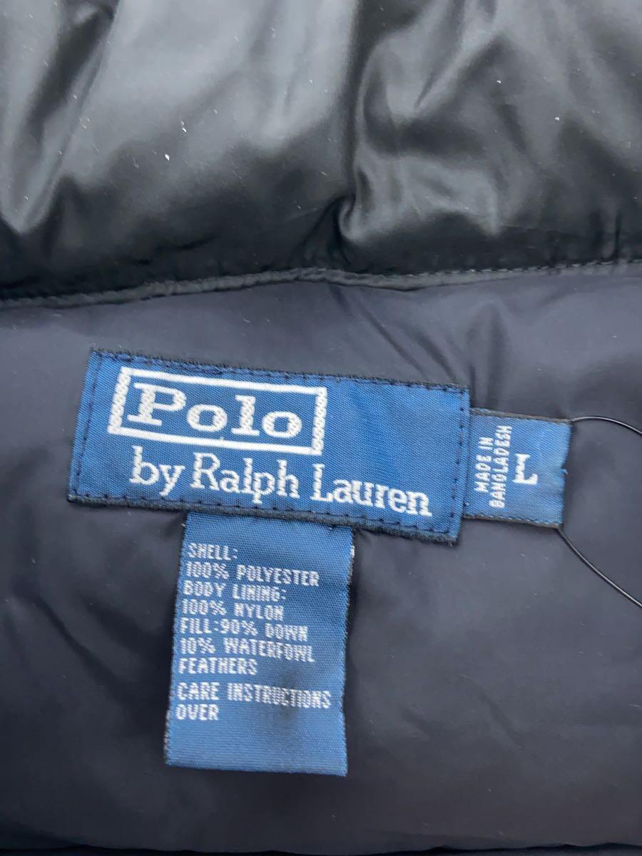 POLO RALPH LAUREN◆ダウンベスト/L/ナイロン/BLK//_画像3