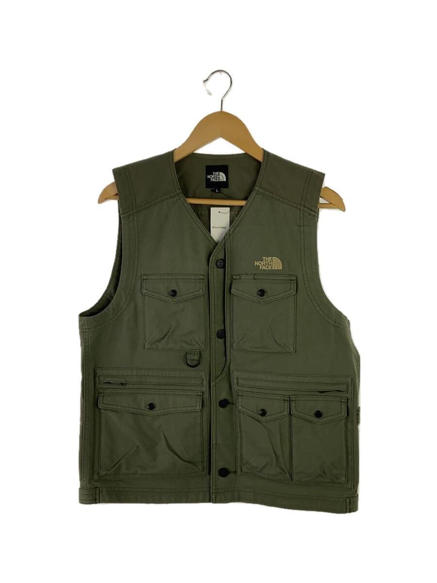 THE NORTH FACE◆FIREFLY CAMP VEST_ファイヤーフライキャンプベスト/L/アクリル/GRN//_画像1