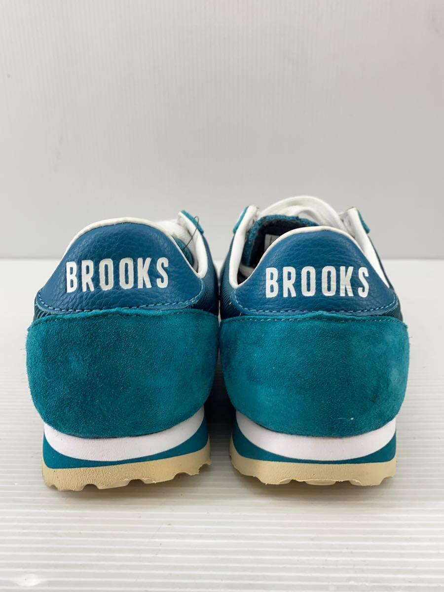 BROOKS◆ローカットスニーカー/23.5cm/グリーン/ホワイト/スウェード/1201591B920_画像6