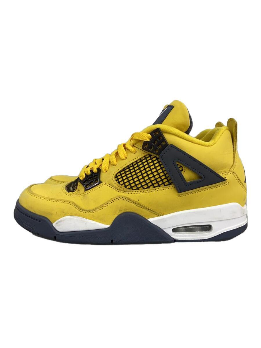 NIKE◆AIR JORDAN 4 RETRO_エア ジョーダン 4 レトロ/26.5cm/YLW//_画像1