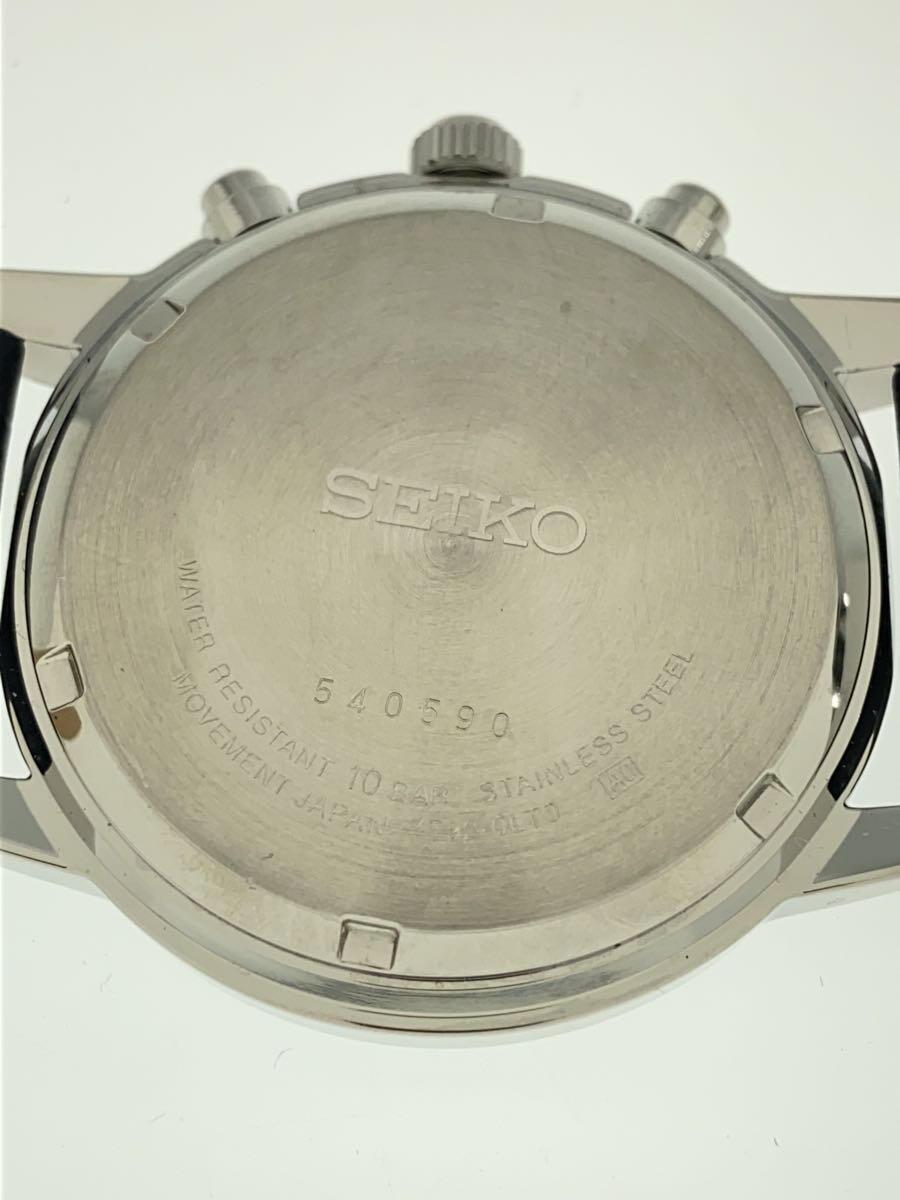 SEIKO◆クォーツ腕時計/アナログ/-/BLK/BLK/7T92-OLTO_画像3