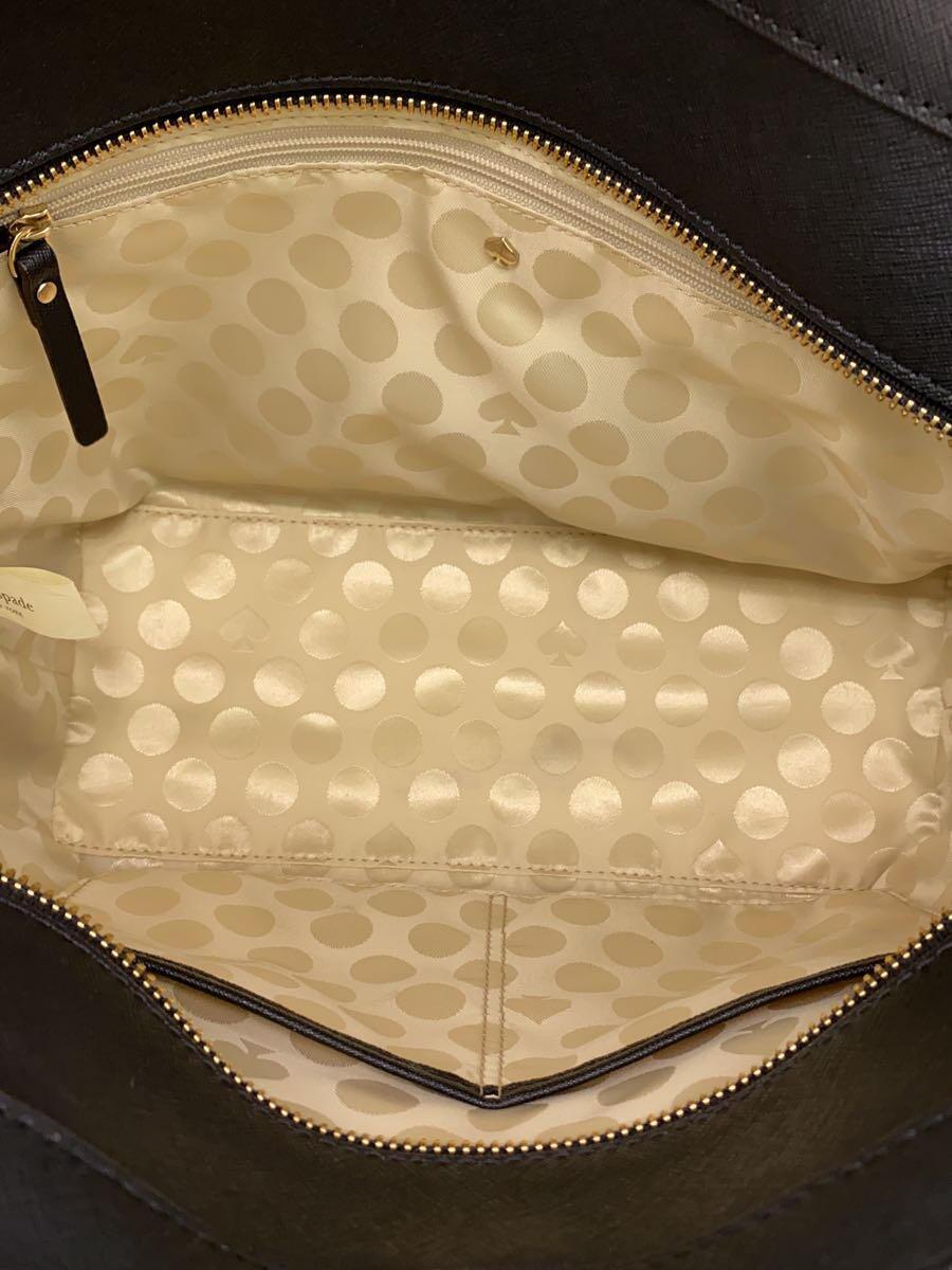 kate spade new york◆トートバッグ/レザー/BLK/無地/PXRU5318_画像6