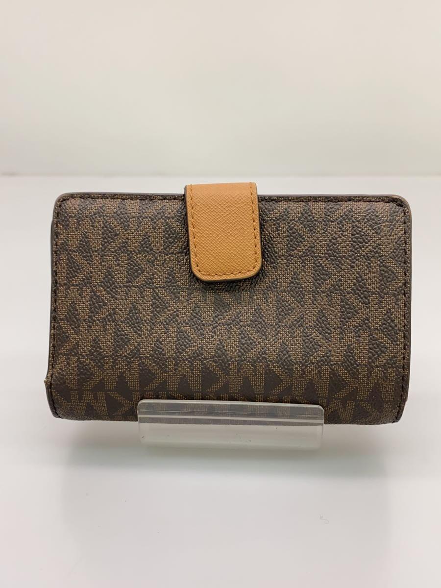 MICHAEL KORS◆2つ折り財布/レザー/BRW/総柄/レディース/35F8GTVF2B_画像2