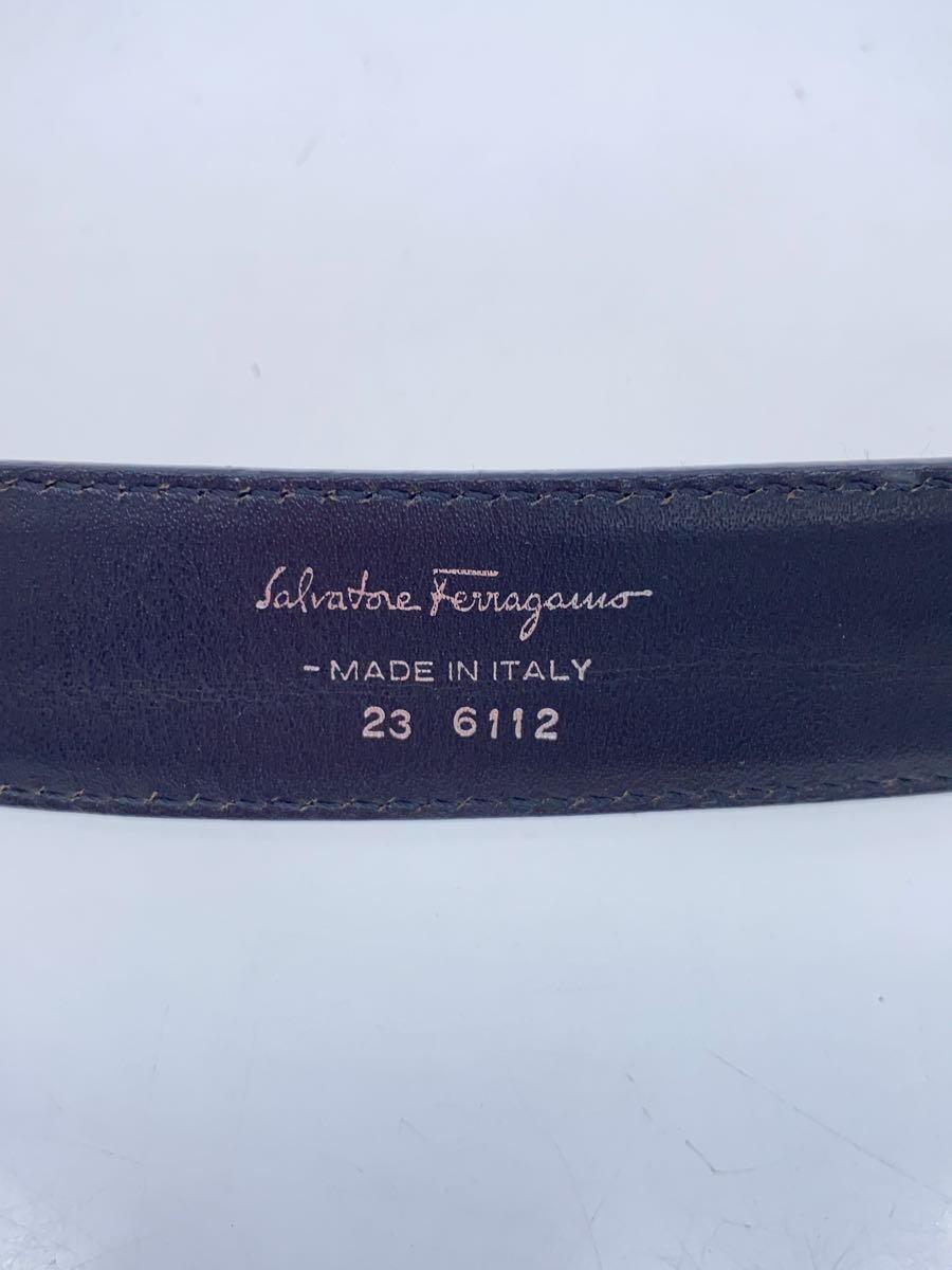 Salvatore Ferragamo◆ベルト/レザー/BLK/無地/メンズ/23 6112/黒/MADE IN ITALY/イタリア製/革_画像3