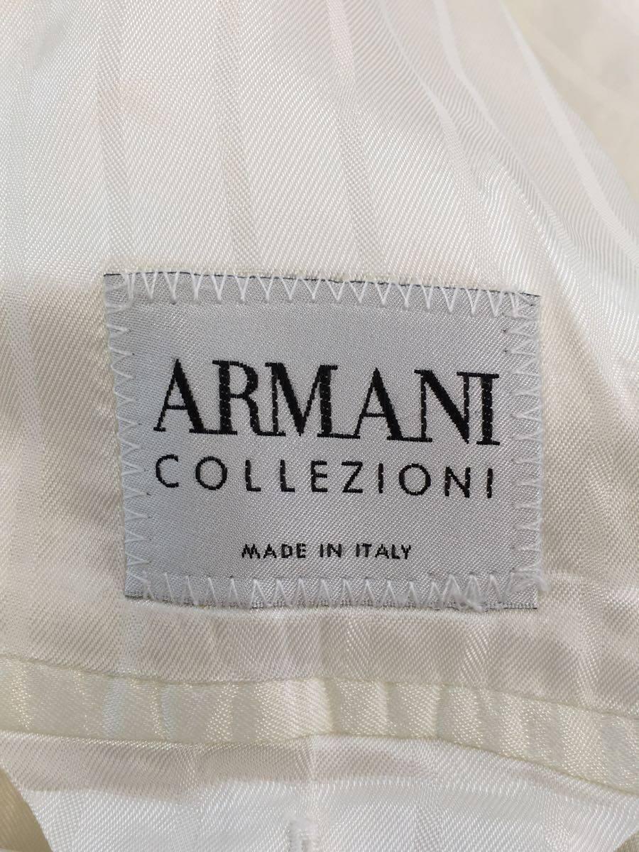 ARMANI COLLEZIONI◆2B/テーラードジャケット/50/リネン/ホワイト//_画像3