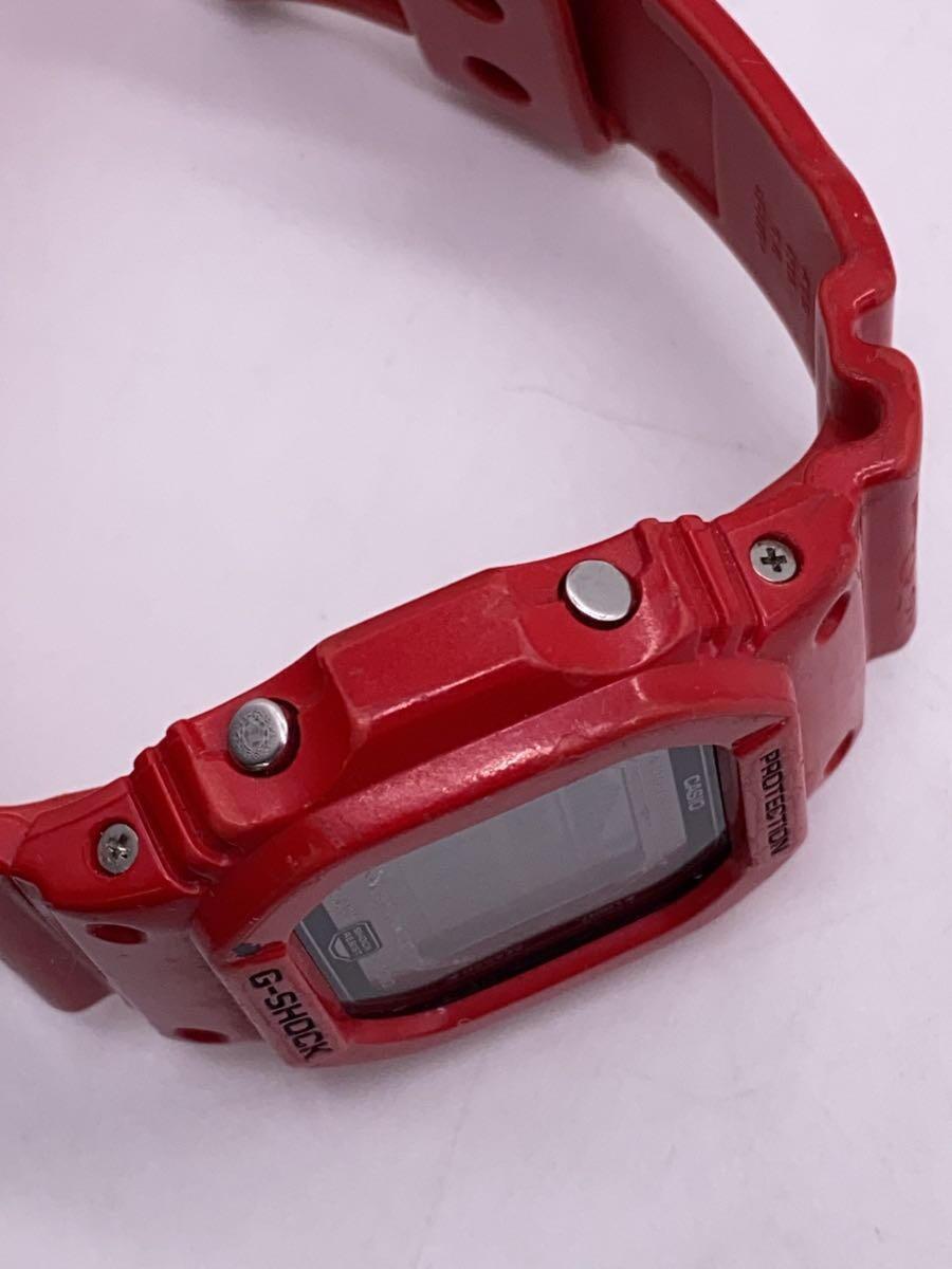 CASIO◆クォーツ腕時計・G-SHOCK/デジタル/RED/RED/箱、付属品無し_画像8