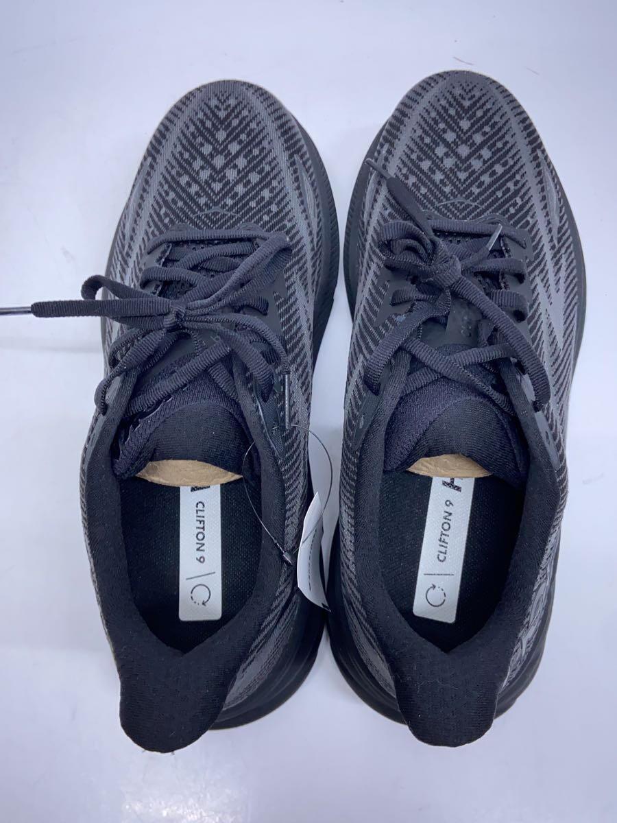 HOKA ONE ONE◆clifton9/ローカットスニーカー/26.5cm/BLK/F27223C_画像3