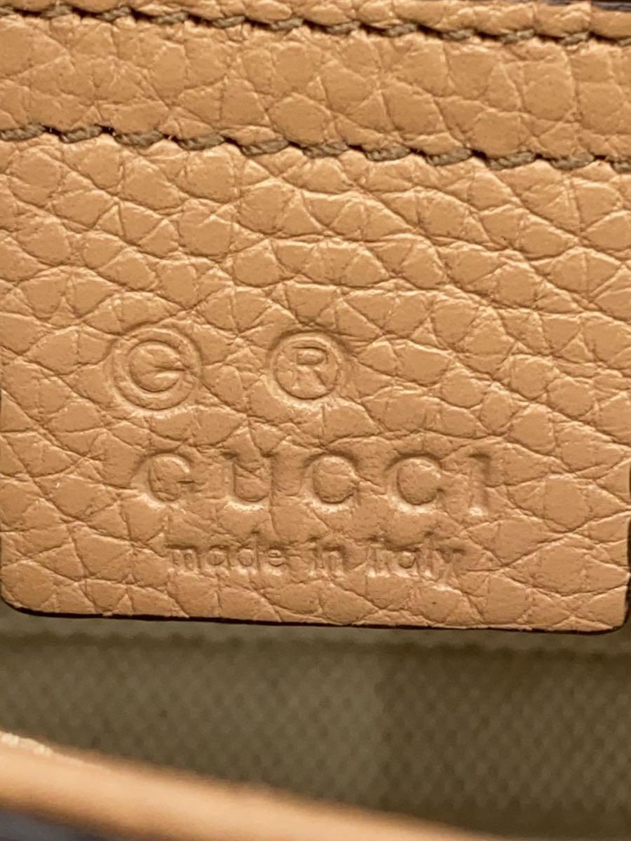 GUCCI◆ショルダーバッグ_ソーホー_インターロッキングG_レザー_ベージュ/レザー/ベージュ/グッチ//_画像5