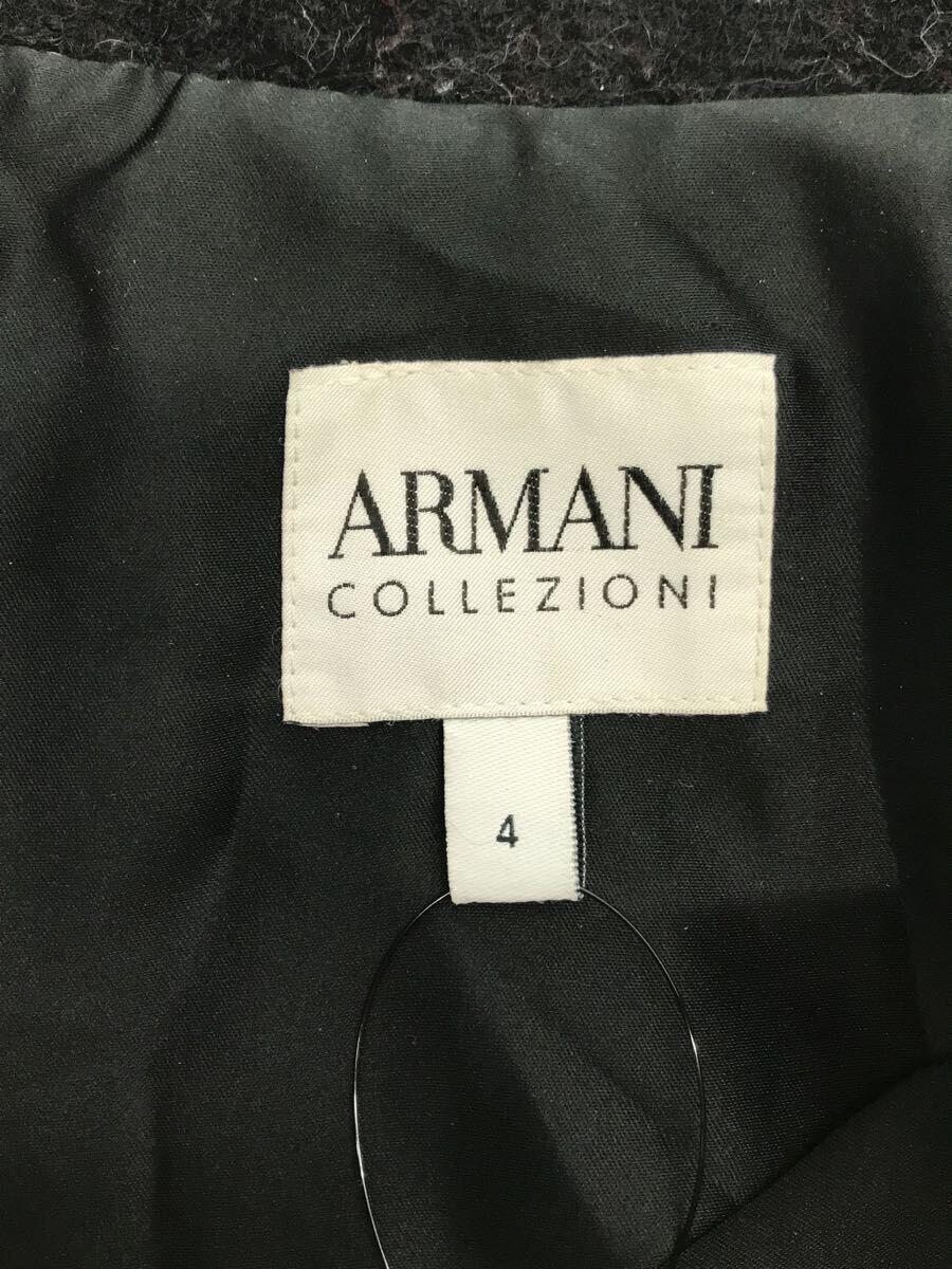 ARMANI COLLEZIONI◆ジャケット/4/モヘア/BLK//_画像3